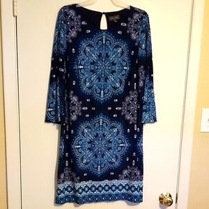 Blue Patterned Dress